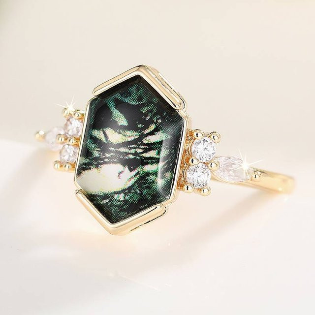 Huitan Damenring, Gold, Zirkonia - Bild 1