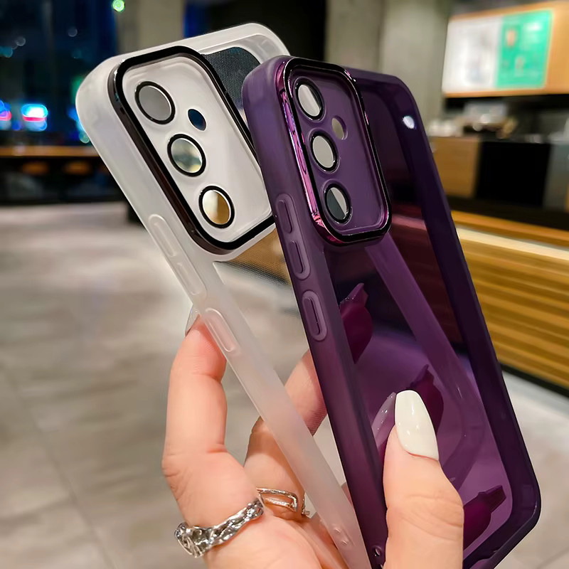 OnePlus Handyhülle aus weichem TPU mit Linsenschutz und durchscheinender Rückseite in Lila - Bild 2