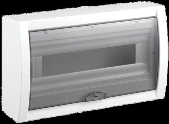 Panasonic Leere Hutschiene für 18 Module, weiß, B: 39,0 cm, H: 22,0 cm, T: 10,35 cm - Bild 1