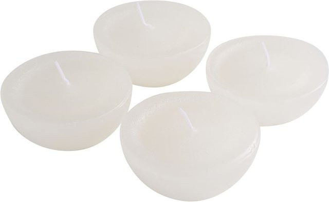 Wenzel Rustic Schwimmkerzen aus Wachs, 4 Stück, Wollweiß - Bild 1