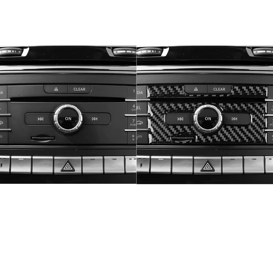 RRX CARBON Echt Carbon CD-Player Blende als Aufkleber für Mercedes-Benz W166 GLE/GLS, Schwarz - Bild 3