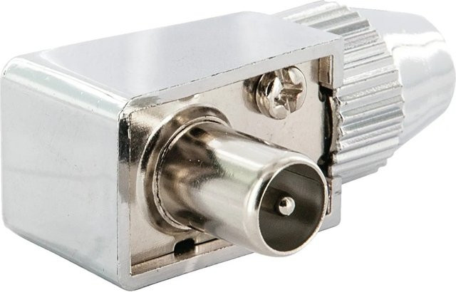 Schwaiger Koaxial Winkelstecker in Silber - Bild 1