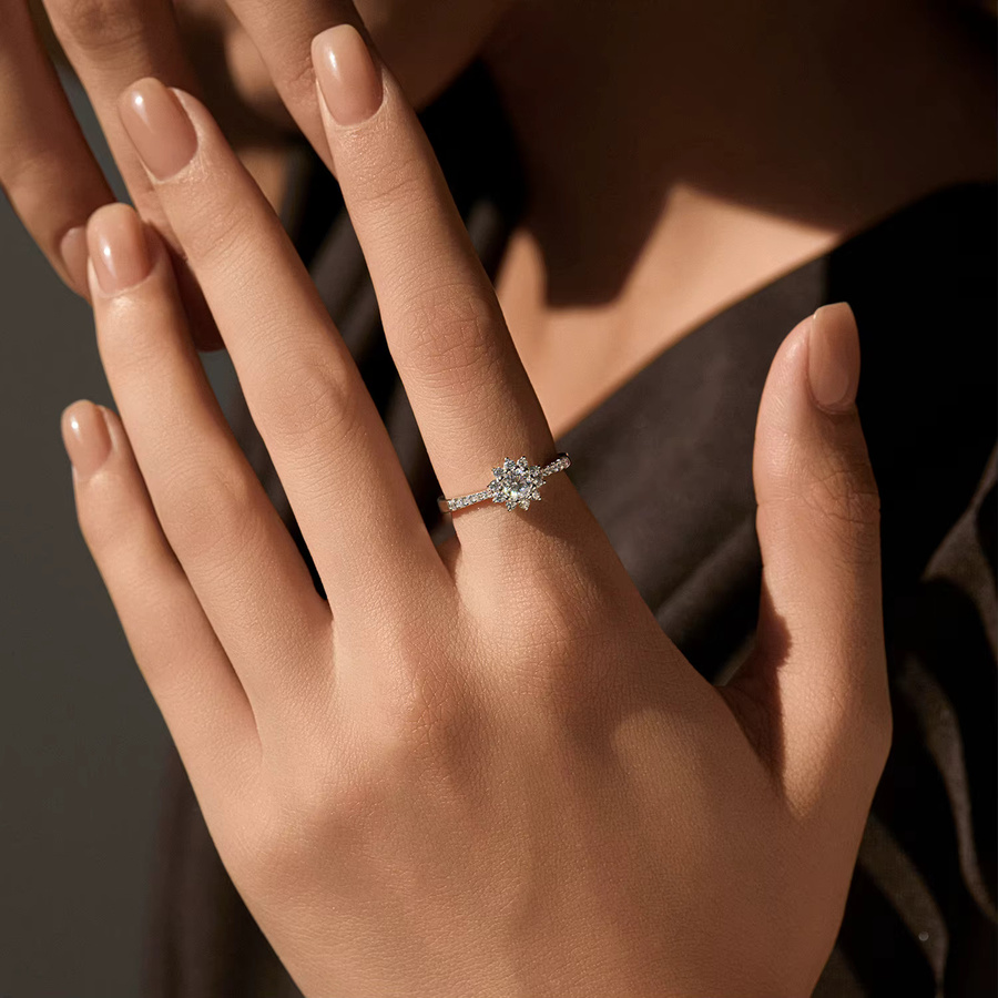 MODIAN D Ring, 925 Silber, Moissanit, Damen - Bild 2