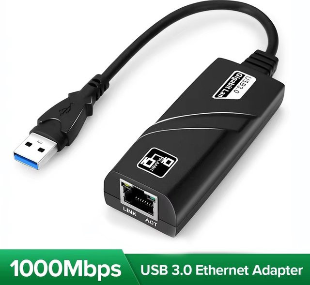 Mrgabwte USB-C auf RJ45 Ethernet LAN Adapter in Schwarz, USB 3.0 Typ C zu Netzwerkkarte für PC und Macbook - Bild 1