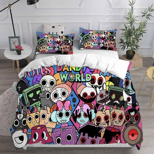 Dandys World Bettwäsche-Set 3-teilig aus Mikrofaser mit Motiv, B/H: 135 x 200 cm, Mehrfarbig - Bild 1