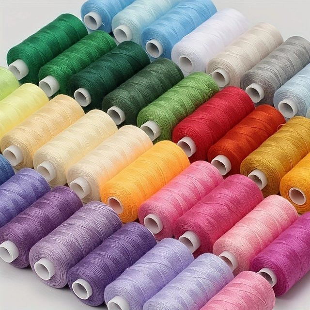 10er Packung Polyester-Nähgarn in verschiedenen Farben für DIY-Nähen und Sticken - Bild 1