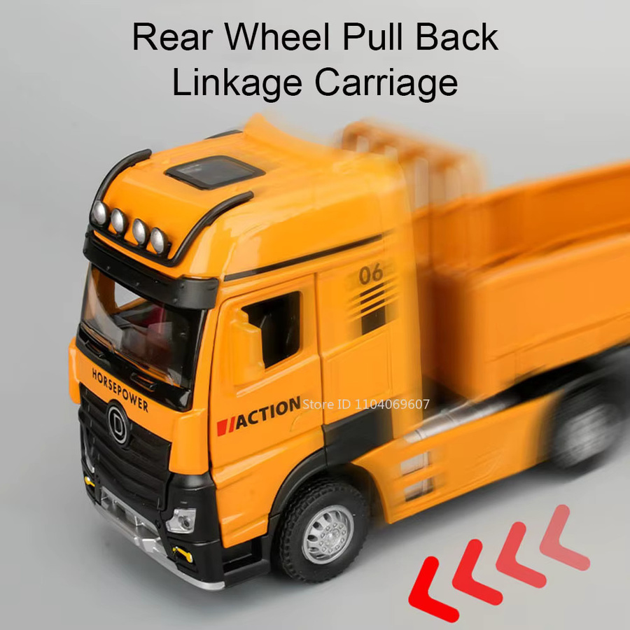 MINI AUTO Straßensperre Transportwagen, Spielzeugmodell, 1:32, Metall, mit Licht und Sound - Bild 1