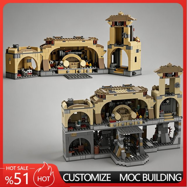PCS Sci-Fi Thronpalast-Modell, Bausteine, Burg-Szene, Weltraum, Fantasy - Bild 1