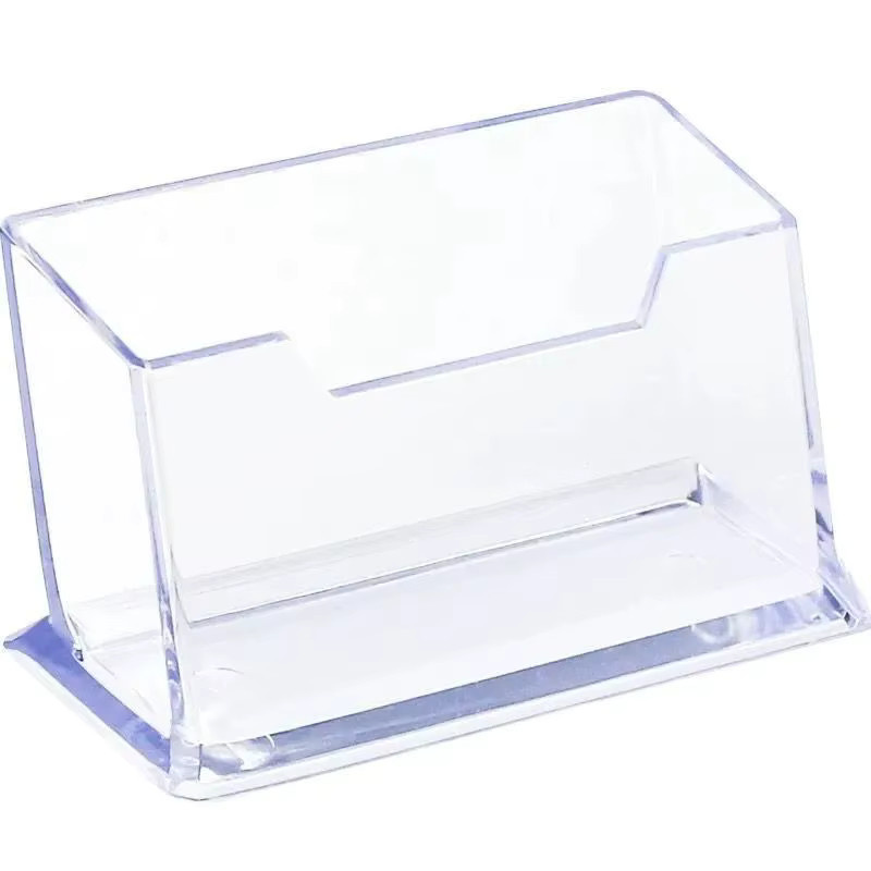 HUALIWEN Visitenkartenbox aus transparentem Acryl mit mehreren Fächern für professionelle Aufbewahrung - Bild 5