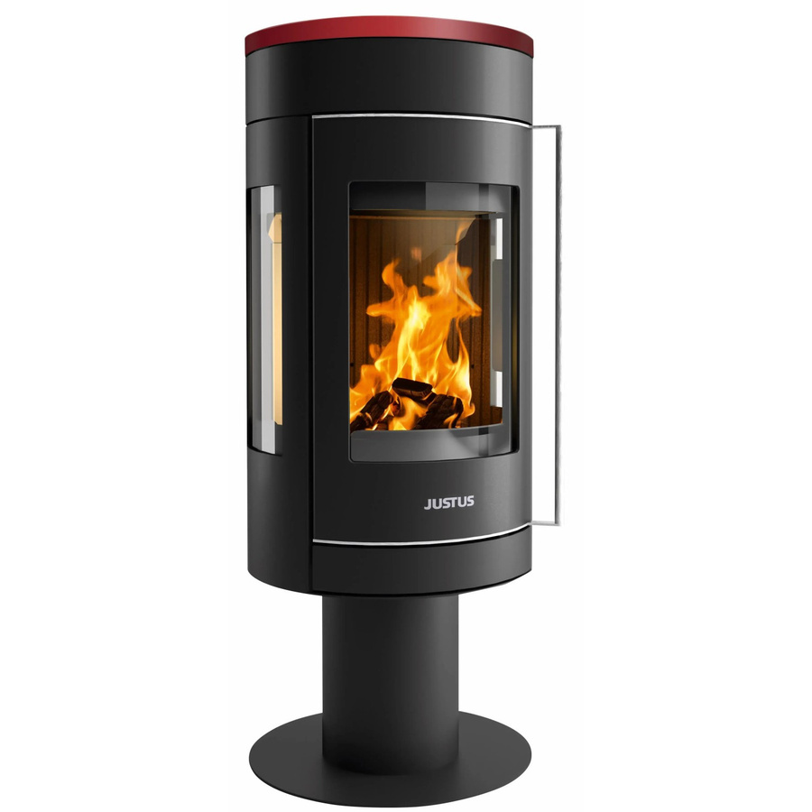 Justus Meva Kaminofen Keramik Schwarz 5,5 kW B/T/H: 45,8 x 45,8 x 114,0 cm - Bild 2