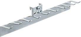 Stecknusshalter WFI aus Stahl in Silber für Lochplatten mit 9 x 9 mm Lochgröße und 38 mm Lochabstand, L 250 x B 25 x H 30 mm - Bild 1