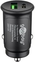 goobay Dual-USB Auto Schnellladegerät mit USB-C PD und USB-A in Schwarz - Bild 1