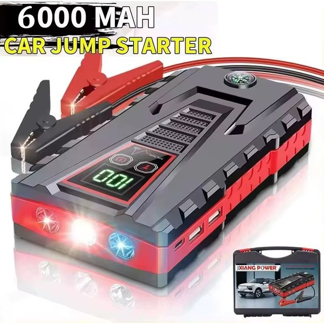 Bromose Auto-Starthilfegerät 6000mAh 12V Leistungsstarkes Tragbares Batterieladesystem in Schwarz - Bild 1