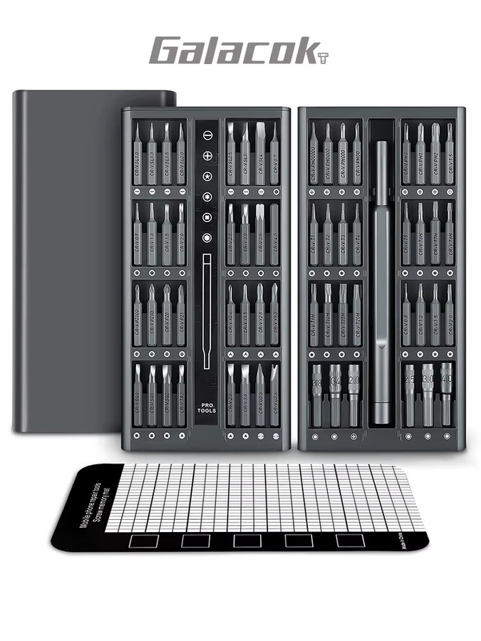 64 in 1 Präzisions-Schraubendreher-Set mit magnetischen Bits für Handy- und Elektronik-Reparaturen inklusive Torx und Hex Bits - Bild 4