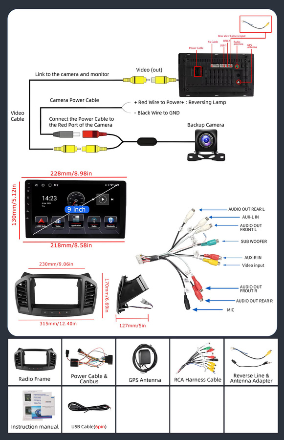 ESSGOO Android 15 Autoradio mit 9 Zoll Display für Opel Insignia 2008-2012 und Buick Regal 2009-2013, kabelloses Carplay, Android Auto, GPS, Bluetooth, Wifi, Schwarz - Bild 5