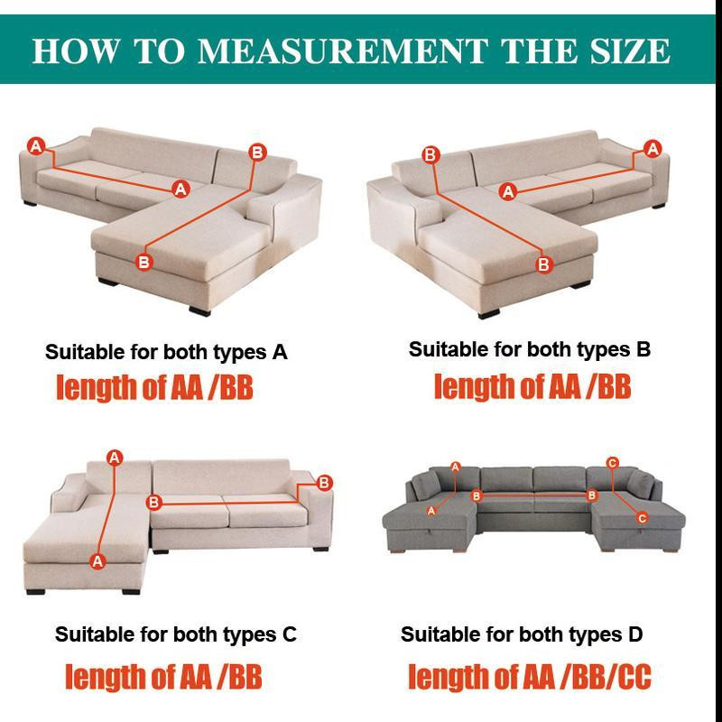 WEN-july Stretch-Sofabezug Set mit 2 Stück, elastische und rutschfeste Bezüge in geometrischem Design für 1- und 2-Sitzer Sofas - Bild 2