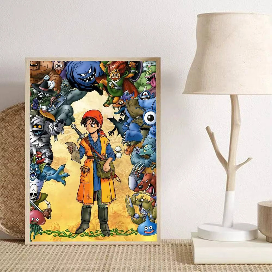 Selbstklebendes D-Dragon Quest Poster aus Papier in Multicolour für deine Wandgestaltung - Bild 6