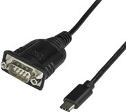 StarTech.com USB-C auf RS232 DB9 Serielles Adapterkabel, Schwarz, Länge: 40 cm - Bild 1