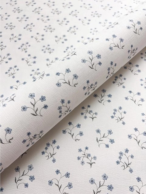 Newroom Vliestapete Elenora Dark Blue mit floralem Blumenmuster, FSC-zertifiziert - Bild 1