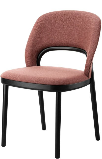 Thonet Stuhl 520 P aus Buche mit Stoffbezug in Pink matt - Bild 1