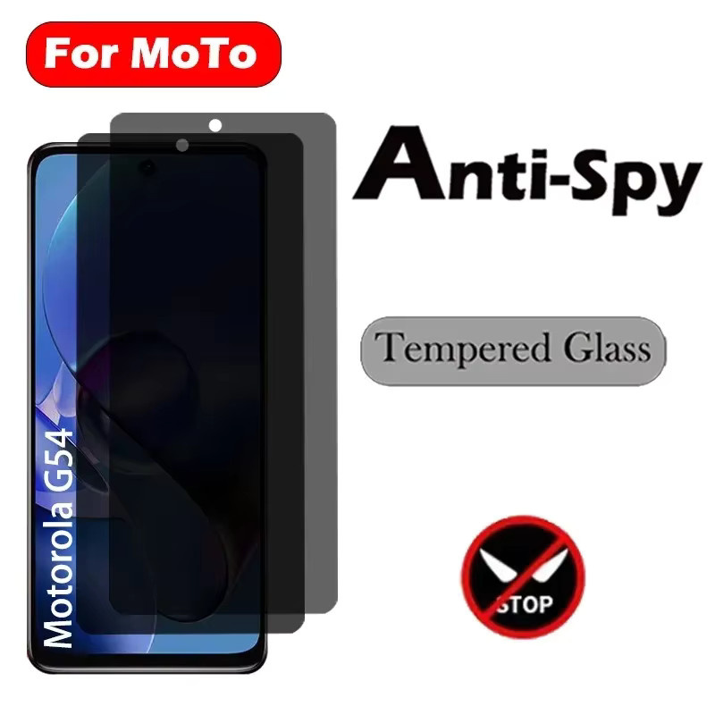 3-in-1 Sichtschutz Displayschutzglas mit 9H Härte für Motorola MOTO G84 G54 G56 G14 G72 G75 G82 in Transparent - Bild 2