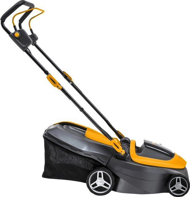 Stiga ePower Collector 136e Akku-Rasenmäher in Gelb mit 2x 20 V Akku, Doppelladegerät und einer Schnittbreite von 34 cm - Bild 1