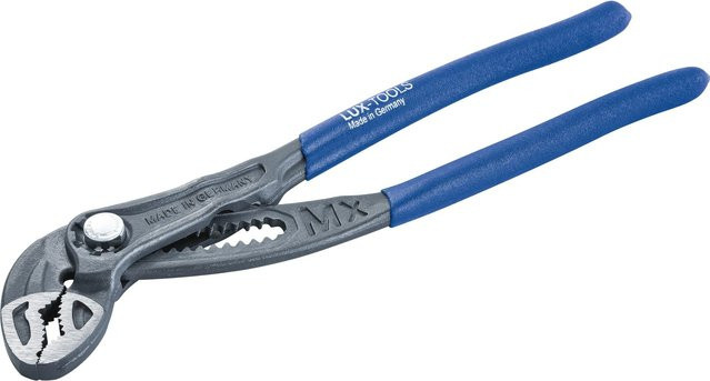 LUX-TOOLS Wasserpumpenzange MX Comfort aus Stahl in Blau, Länge: 180 mm - Bild 1
