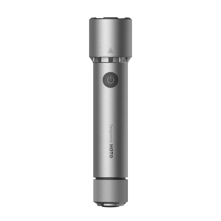 HOTO taktische Taschenlampe aus Aluminium mit 2300lm, USB-C aufladbar, IP68 wasserdicht und Cool White Licht - Bild 2