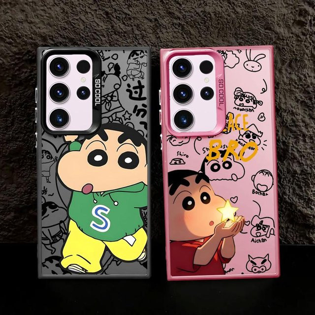 Handyhülle mit niedlichem Crayon Shin Chan Design für Samsung Galaxy S25 S24 S23 S22 S21 Ultra Note 20 FE in Multicolour - Bild 1
