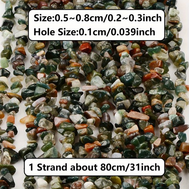 NASSBORO Achat Perlen, 5-8mm, Indische Perlen, DIY - Bild 1