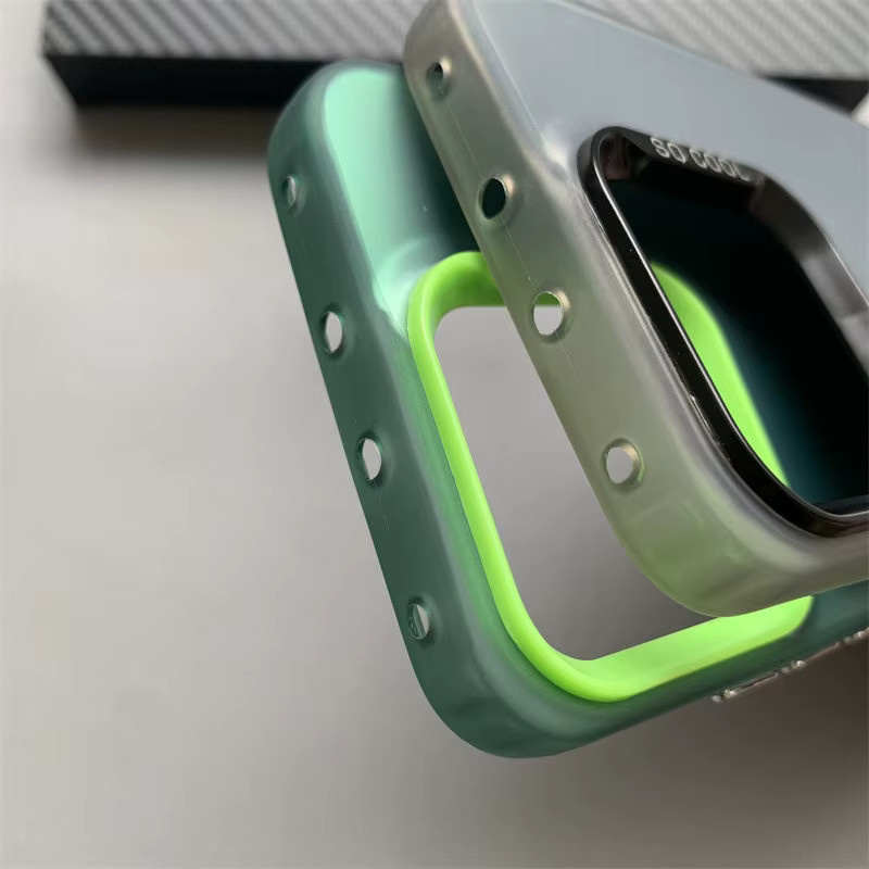 Luxuriöse metallische Aurora Skin Handyhülle für Xiaomi 14T Pro, 13T Pro, 13, 13T und 15 in Matt-Optik, Multicolor/Grün - Bild 3