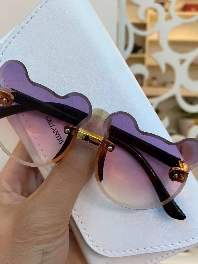 Sonnenbrille für Kinder, randlos, round, plastic, Cartoon-Bär - Bild 3