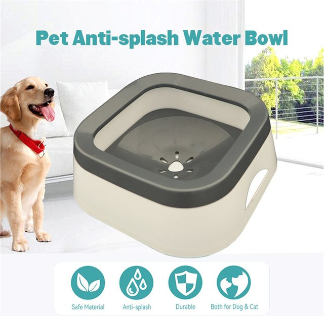 EH-LIFE Anti-Überlauf Trinkwasserschale für Hunde in Blau, 1 l - Bild 1