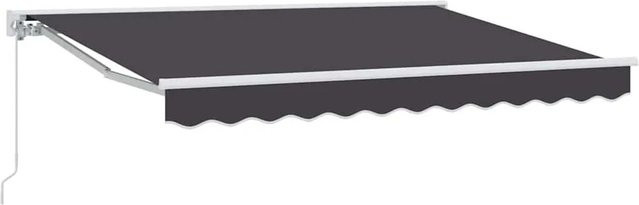 vidaXL Einziehbare Markise Anthrazit aus Polyester und Metall B: 250 cm, T: 200 cm, H: 165 cm - Bild 1