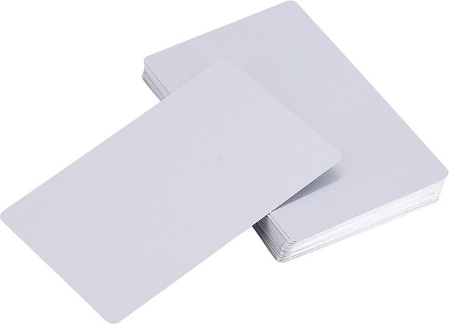 TOMTOP JMS 50 Stück Metall Visitenkarten Rohlinge aus Aluminium in Silber mit Laser Gravur für Business Name Cards - Bild 1