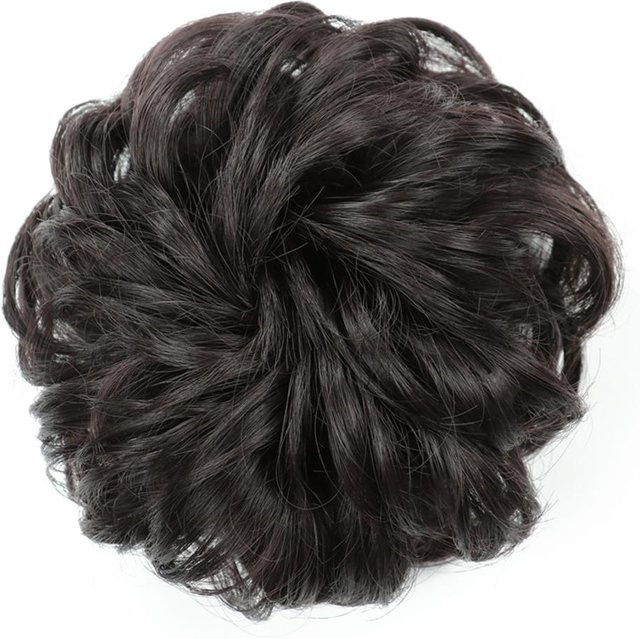 MERISIHAIR Haarknoten-Extensions, synthetisch, lockig, Damen, black - Bild 1