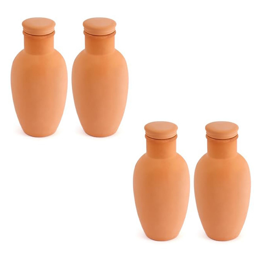 4er-Pack Spirit Dance Automatische Bewässerungsspikes aus Ton in Rot und Braun für Topfpflanzen und Sträucher - Bild 4
