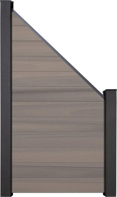 GroJa Solid Steckzaun Schräg schmal Bi-Color Braun B: 90 cm, H: 180 cm - Bild 1