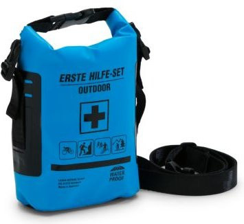 Leina-Werke Outdoor Erste Hilfe-Set in Blau mit wasserdichter Tasche und Gürtelbefestigung - Bild 1