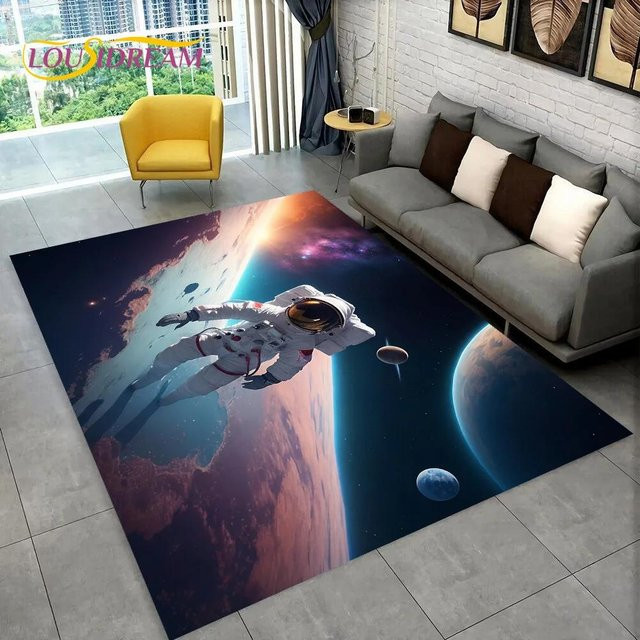 Karpetti Astronaut Dream Universe Spaceman Teppich, Mehrfarbig, B/T: 60 x 40 cm - Bild 1