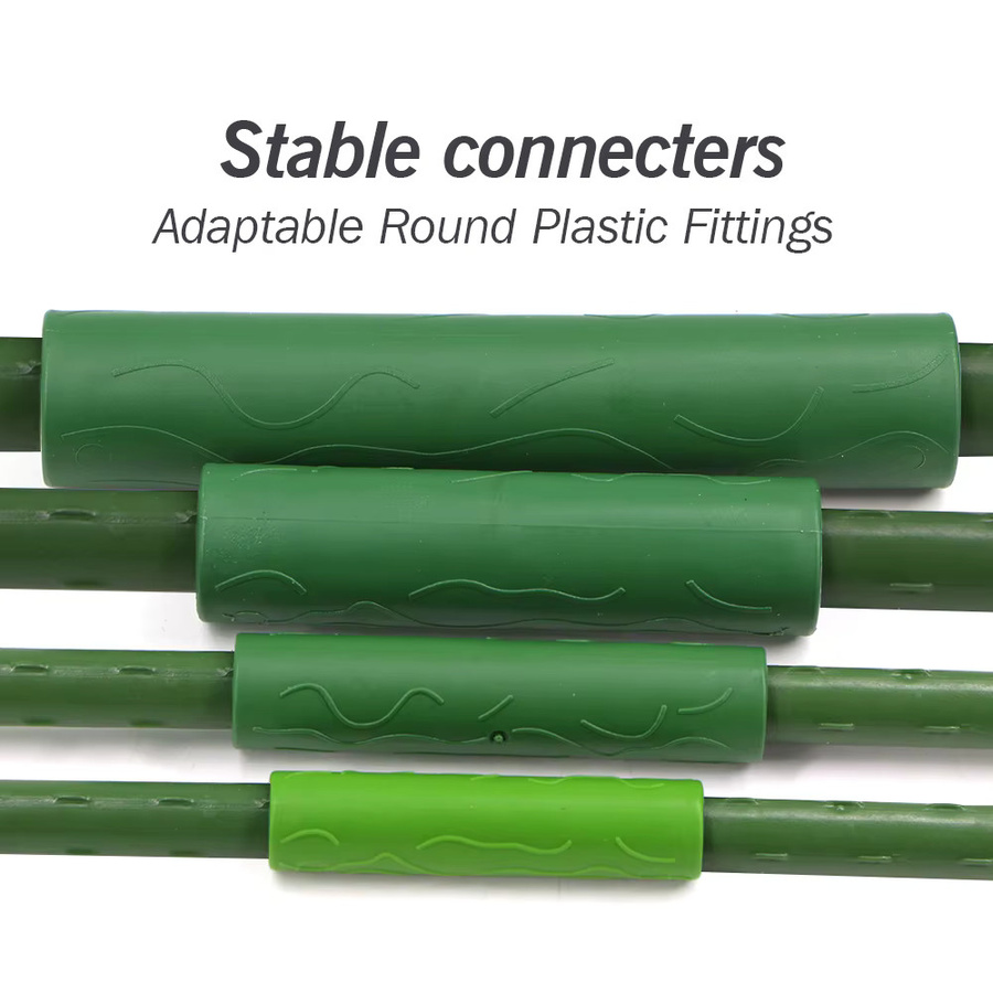 Grüne Pflanzenschutz-Rohrverbinder aus Stahl für mühelose Verbindungen von Gartenstahlrohren mit 8-20 mm Durchmesser - Bild 3