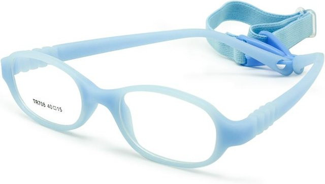 Fable Baby-Brillengestell, Unisex, Vollrand, Oval, TR90, Blau - Bild 1