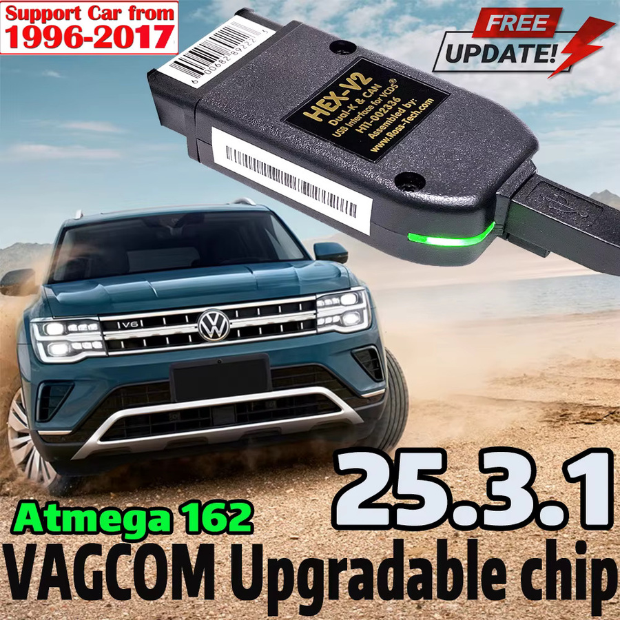 VAG CDM 26.3 Diagnosekabel mit VCDS HEX V2 Scanner für OBD2 in Schwarz - Bild 2
