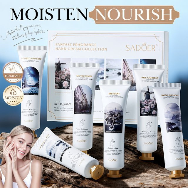 SADOER Handcreme, 6er-Set, Feuchtigkeitsspendend - Bild 1