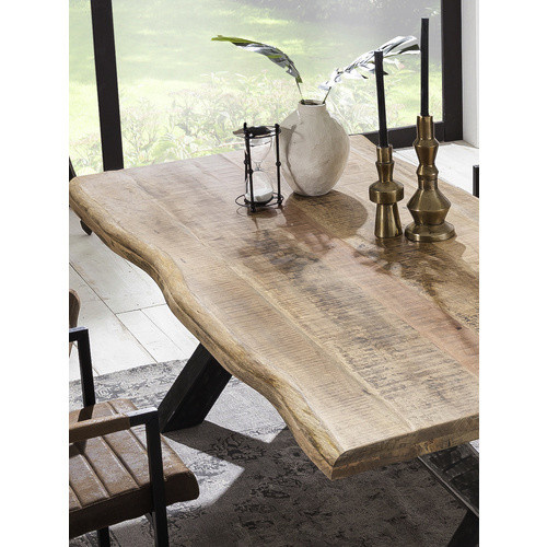 SIT Esstisch TABLES & CO aus Mango Holz in Braun mit transparenter Platte, Höhe: 76 cm, Breite: 100 cm, Tiefe: 100 cm - Bild 3