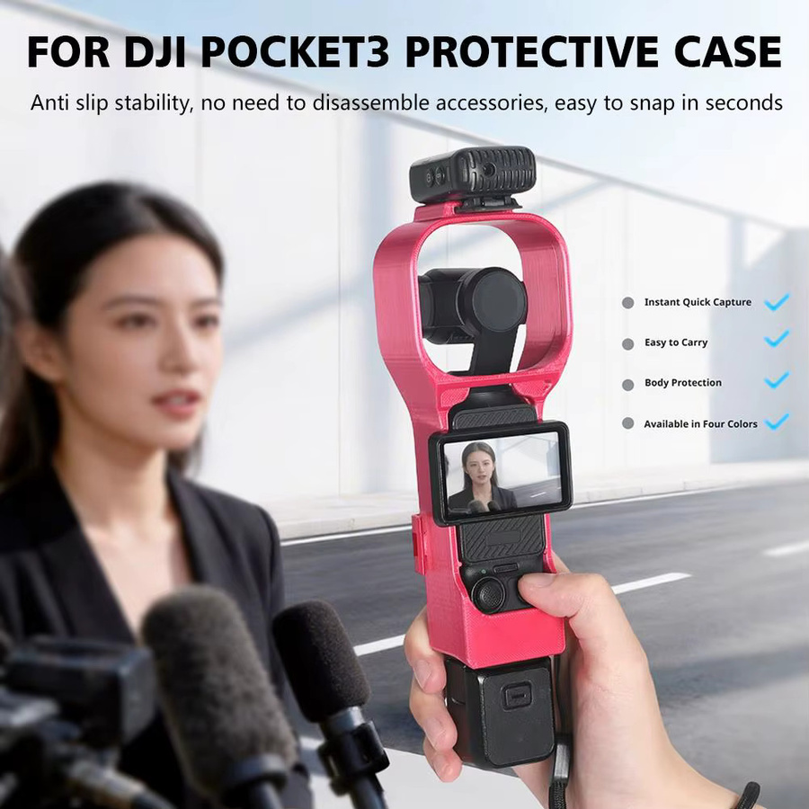 DJI Osmo Pocket 3 Speed Kamera-Gehäuse in Pink mit Bildschirm und Mikrofon - Bild 5
