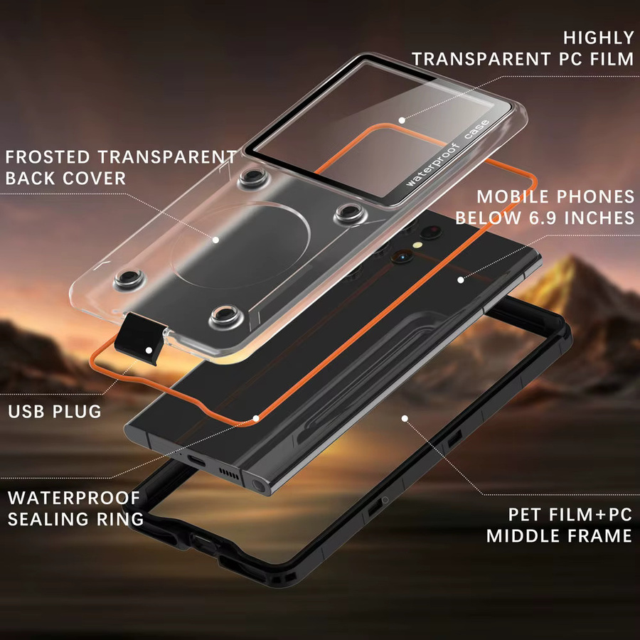 Wasserdichte Tauchhülle für Xiaomi Poco X8 Pro Max F8 M8 5G NFC in Schwarz - Bild 5
