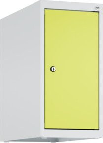 C+P Aufsatzschrank 7035/0024 mit Zylinderschloss und Soft-Anschlag, B/T/H: 50 x 25 x 50 cm, Lichtgrau/Clowngrün - Bild 1