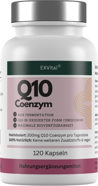 EXVital Q10 Coenzym Kapseln, hochdosiert, 120 Kapseln - Bild 1