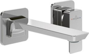 Villeroy & Boch WTM Subway 3.0 2-Loch-Einhebelmischer für das Waschbecken, Wandmontage, Chrom - Bild 1